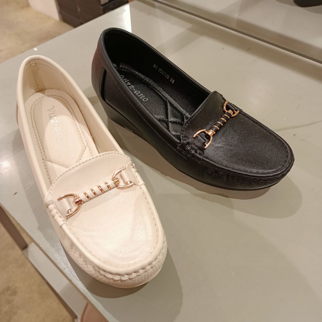 sepatu wanita moccasin wedges 5cm VIZZANO original