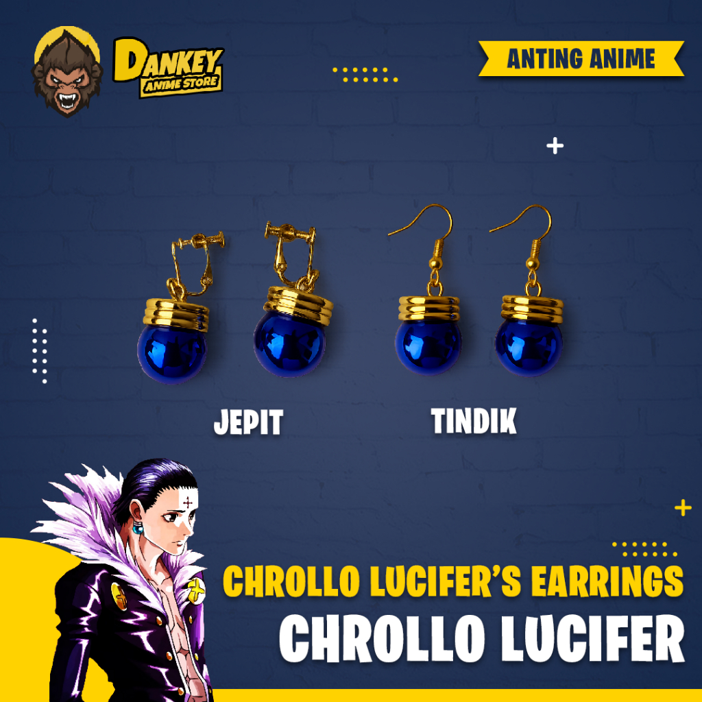 Anting Chrollo Lucifer Cosplay Anime Hunter x Hunter
