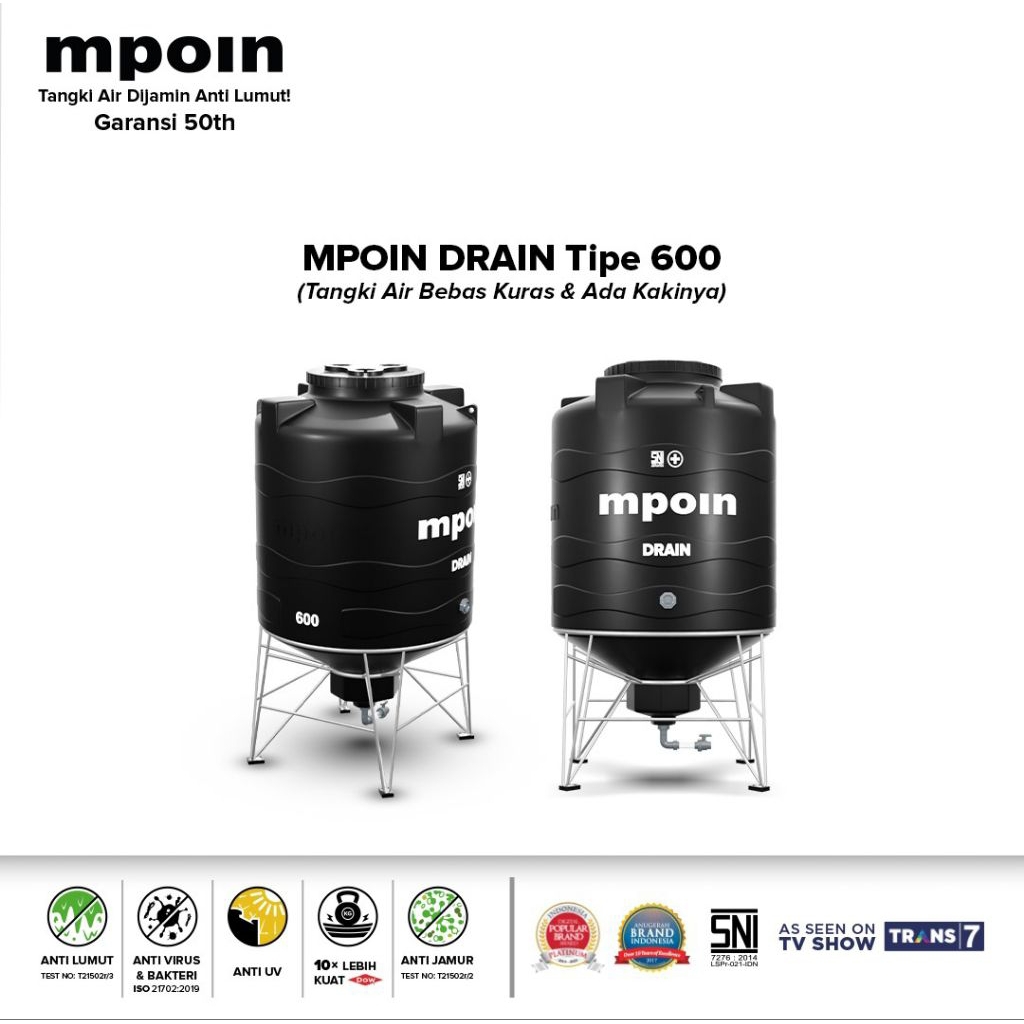 TANDON TANGKI WATERTORN MPOIN DRAIN 600