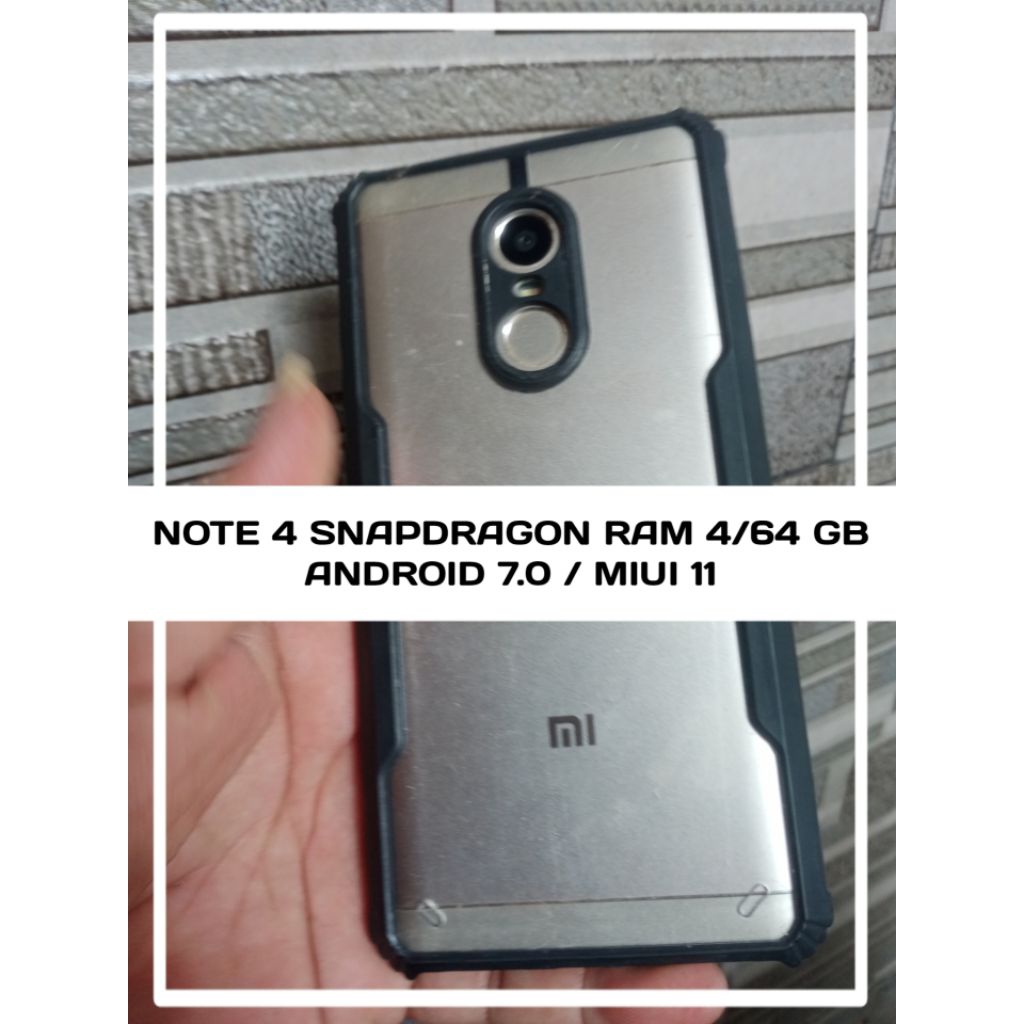 (NO POLA I NO AKUN MI) XIAOMI REDMI NOTE 4 SNAPDRAGON SECOND NORMAL