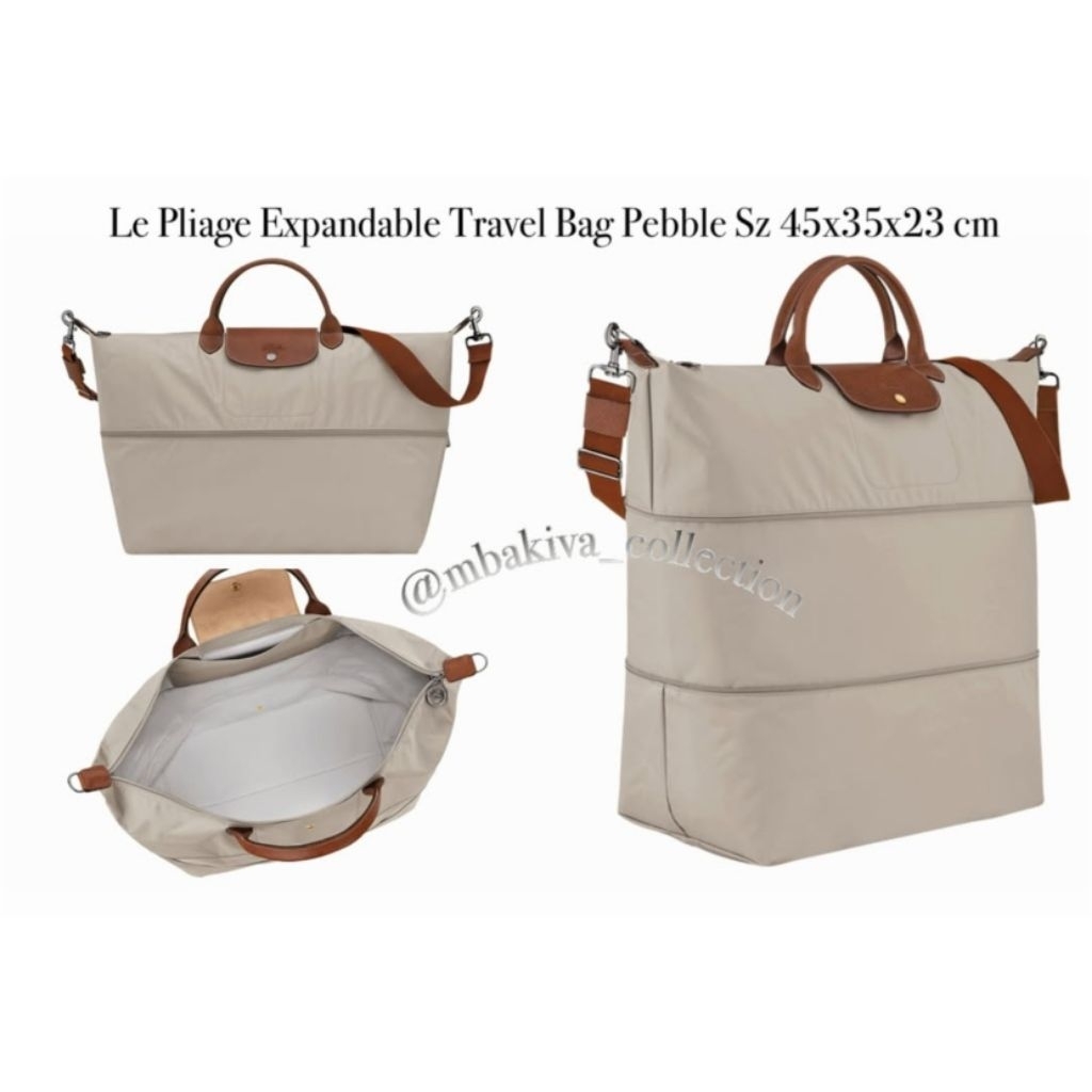 Le Pliage Expandable Travel Bag Pebble
