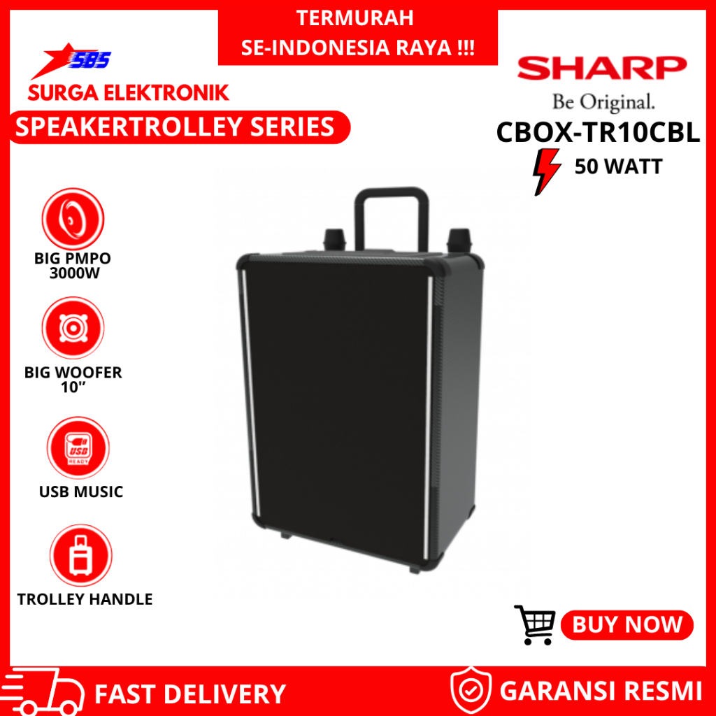 Speaker Sharp CBOX-TR12CBL 12 Inch / Speaker Trolley Series