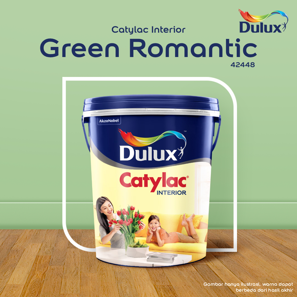 CAT TEMBOK GREEN ROMANTIC DULUX CATYLAC INTERIOR - 25KG 42448 CAT TEMBOK DULUX CATYLAC
