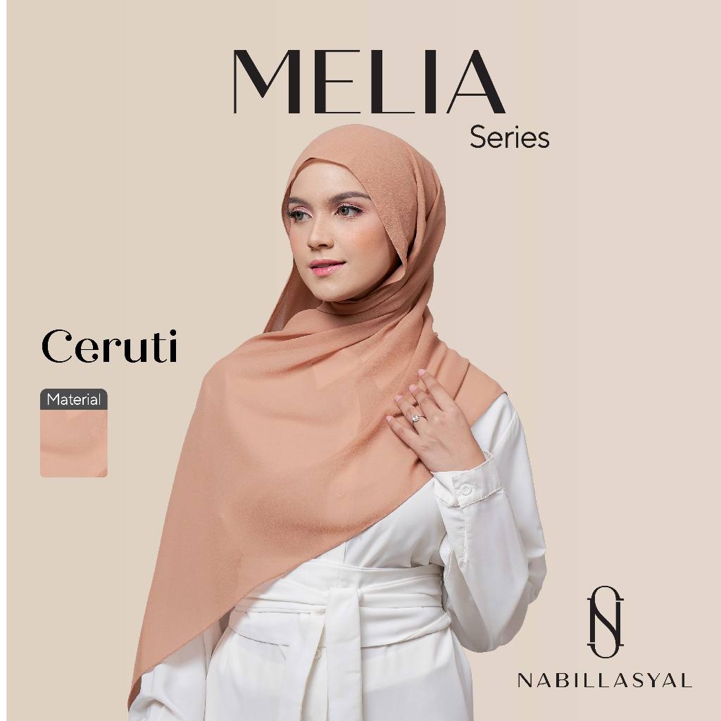 Nabillasyal | Melia Series | Pashmina 2 in 1 | Hijab Semi-Instant | Ceruti