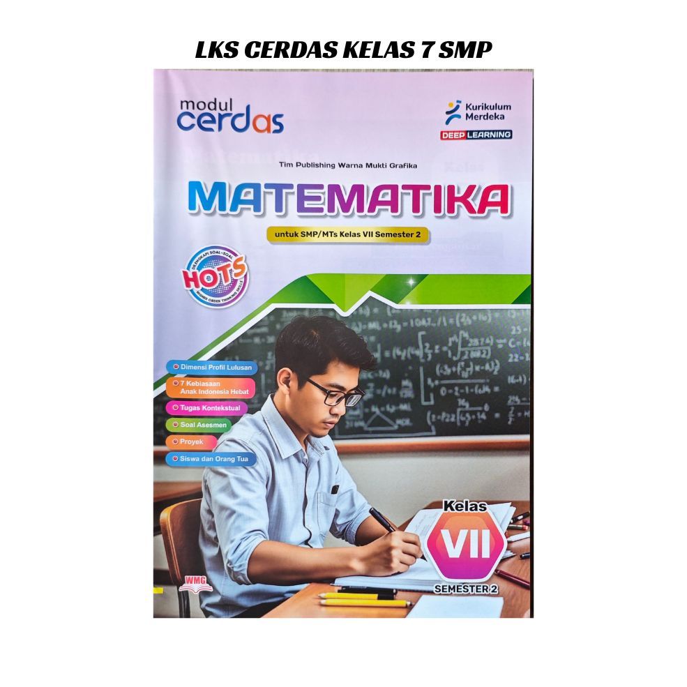 LKS Cerdas Matematika Kelas 7 Semester 2 Kurikulum Merdeka Latihan Soal BW 64 Halaman