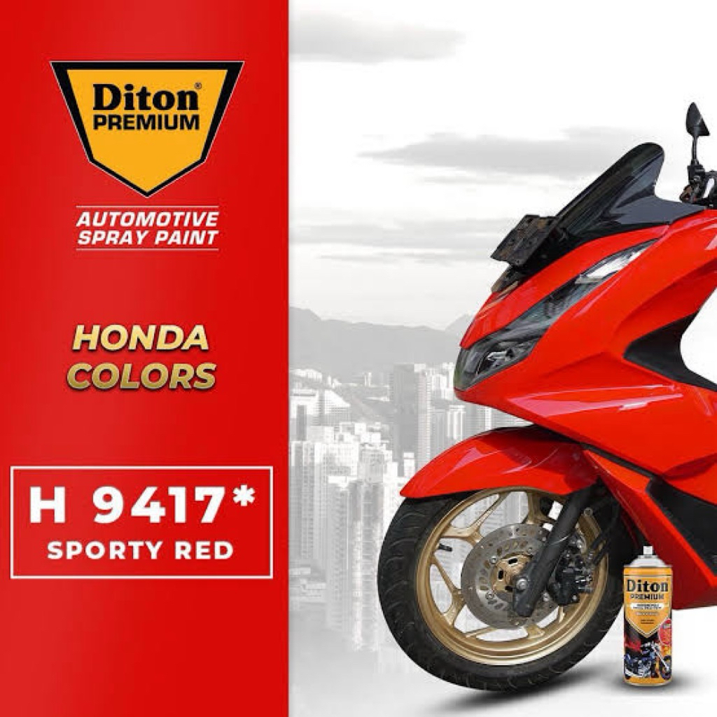 Pilox Diton Premium Merah Diton Premium Sproty Red || Cat Semprot Body Motor Velg Motor&Rangka Motor