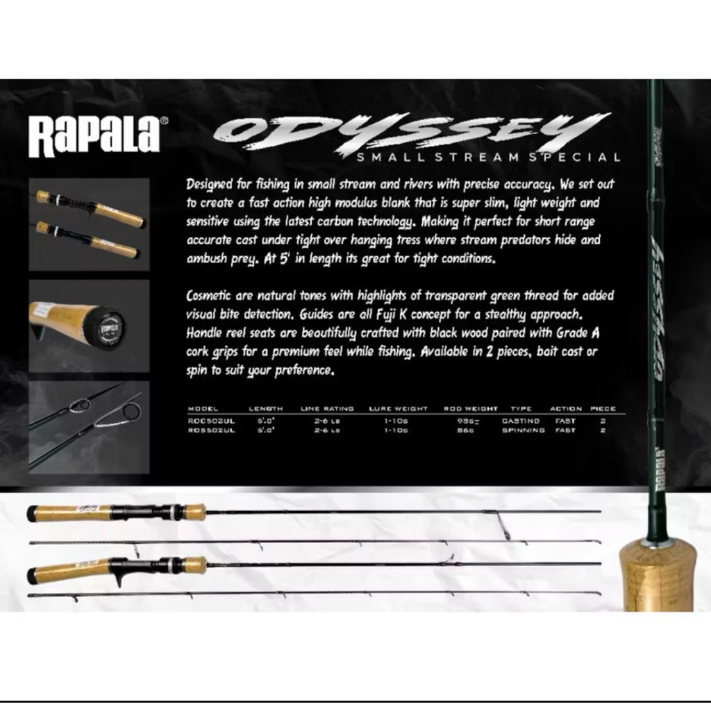 ROD BC RAPALA ODYSSEY 2-6LB
