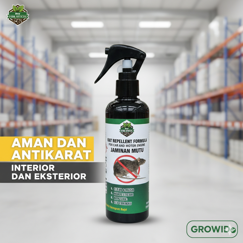 BYERAT 250ML Pengusir Tikus, Pengusir Tikus Mobil/ Pengusir Tikus Tahan Lama/ Cairan Pengusir TIKUS