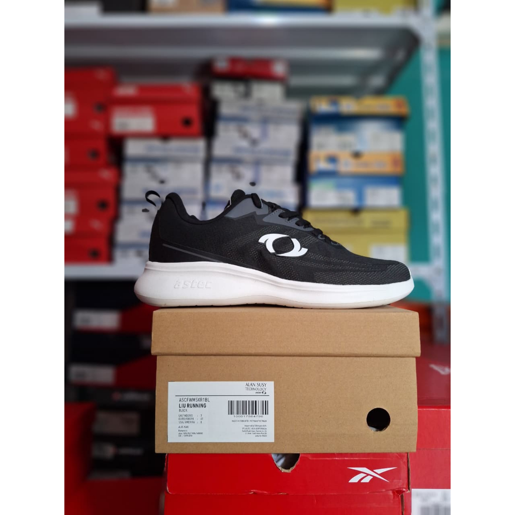 Sepatu Running Astec Liu Running Black