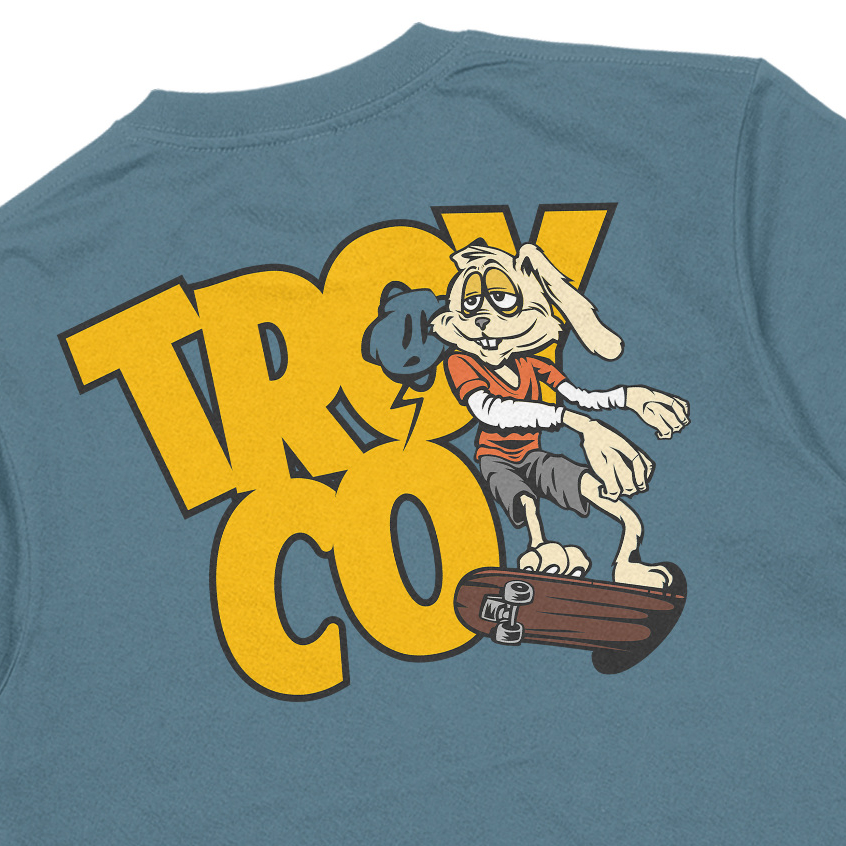 Troy Company Tshirt Mineral Blue Chill Rabbit - Kaos Lengan Pendek Kaos Biru Mineral MTD 3276