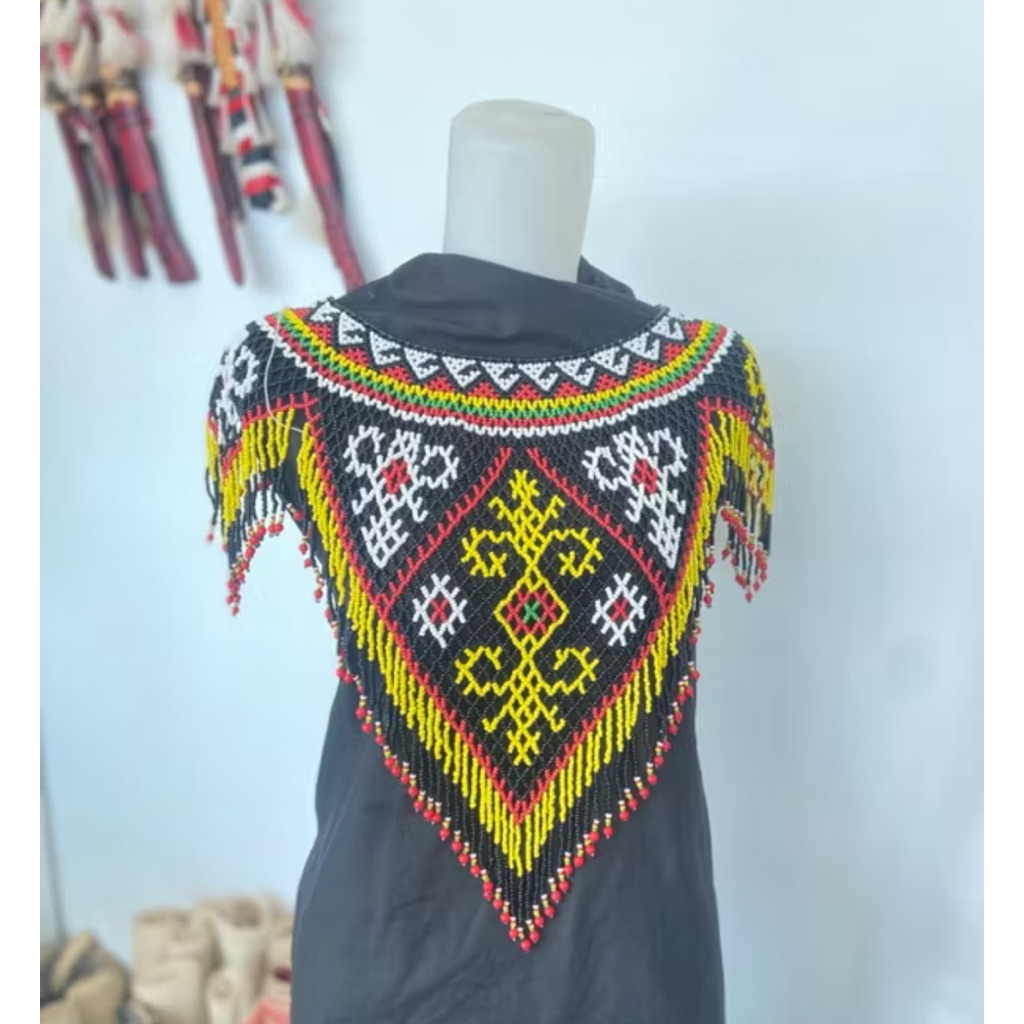 Kayan Art - Kalung Teratai Manik Dayak / Rumpi / Rompi Manik Anak & Dewasa Dayak Kalimantan