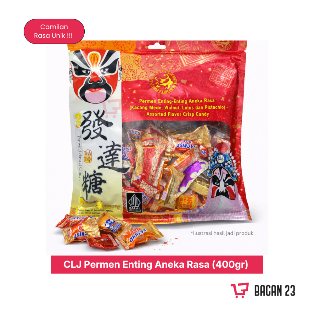 CLJ Permen Enting Aneka Rasa 400gr | Permen Kacang Crispy Import Halal