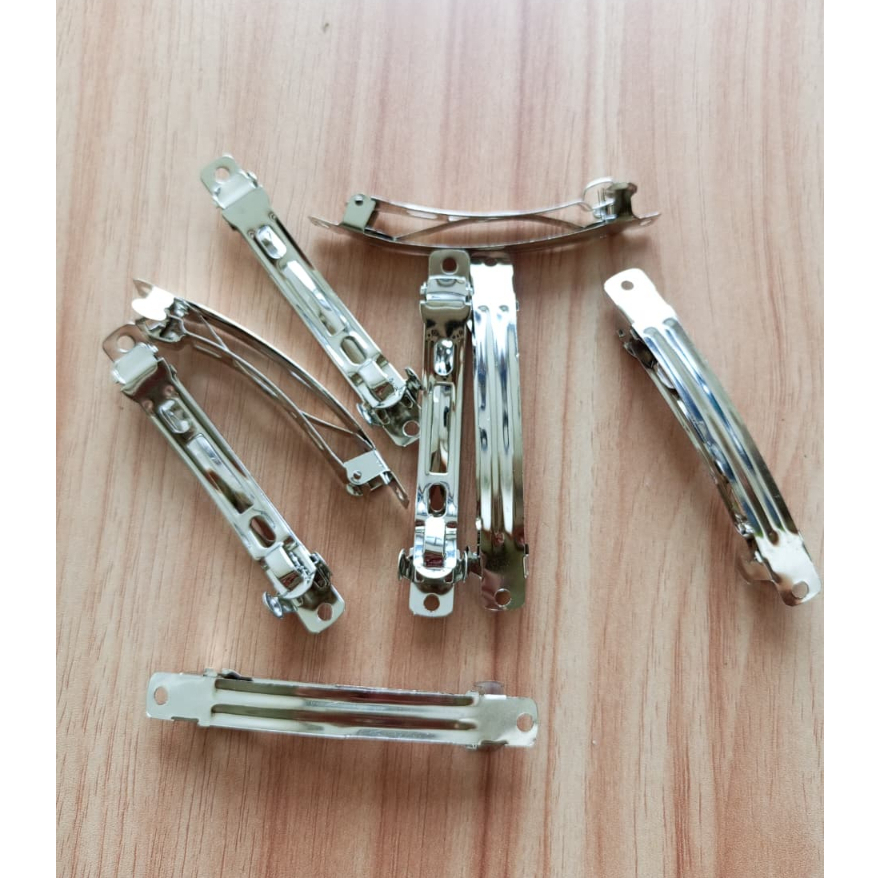 (12pcs) selusin jepit rambut otomatis besi 8 cm / bahan aksesoris jepit rambut otomatis