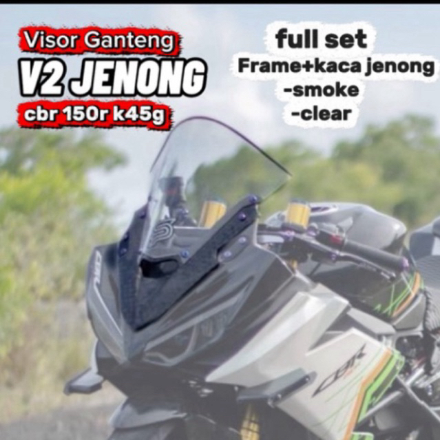 PAKET VISOR V2 KACA SUPER JENONG CBR150R FACELIFT 2016