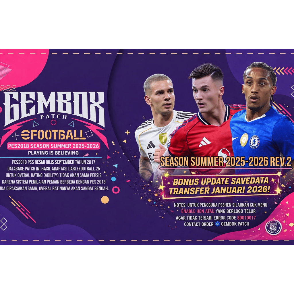 PES 2026 GEMBOX SUMMER REV 2 UPDATE JANUARI VIA FLASDIS