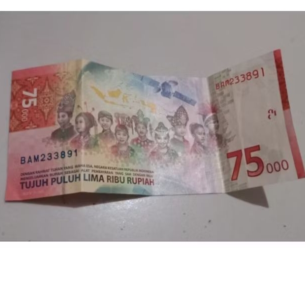 uang 75ribu asli