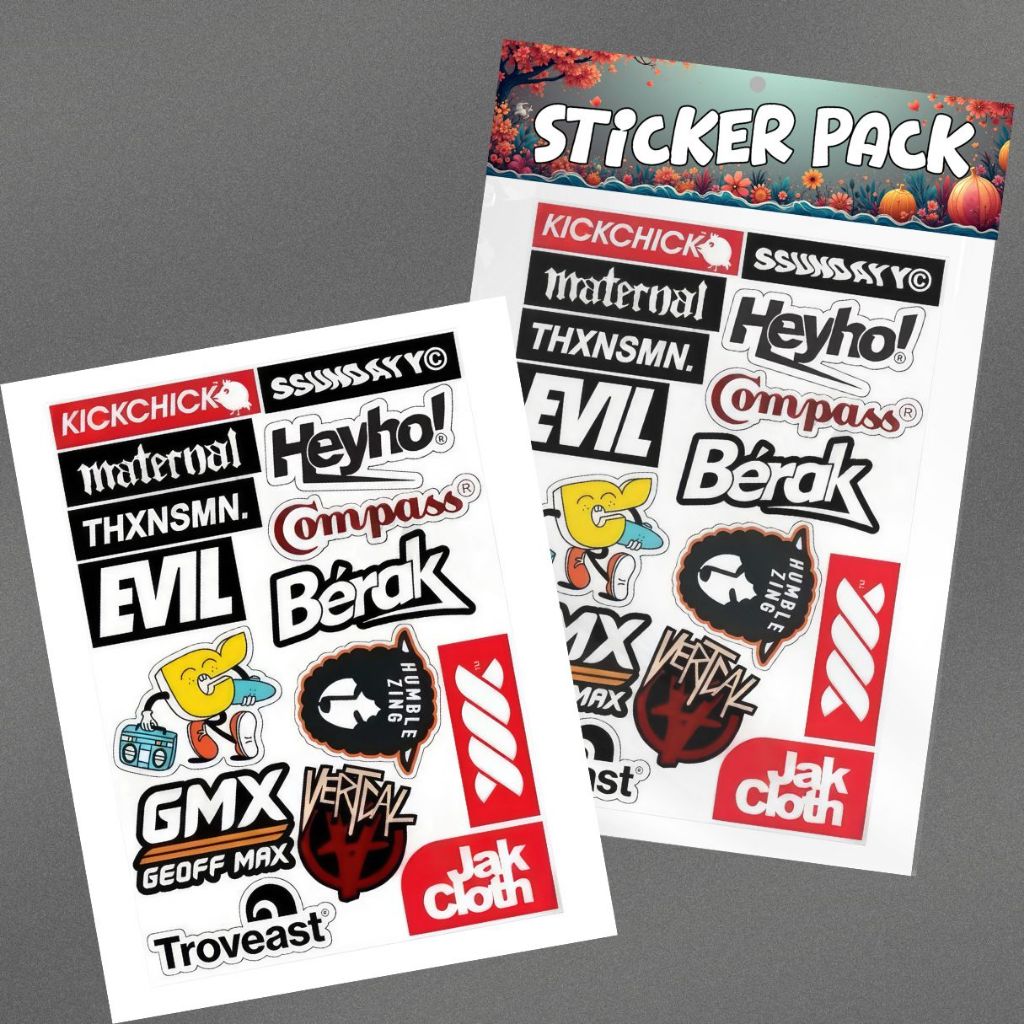 Sticker Pack Brand Lokal Vol.2 (15 Pcs) | Stiker Vinyl Waterproof Aesthetic
