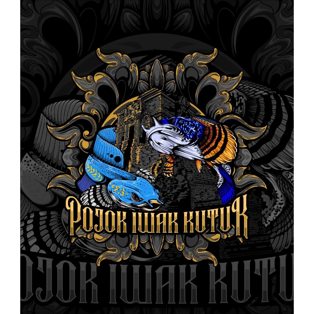 stiker blue pulcra 15cm