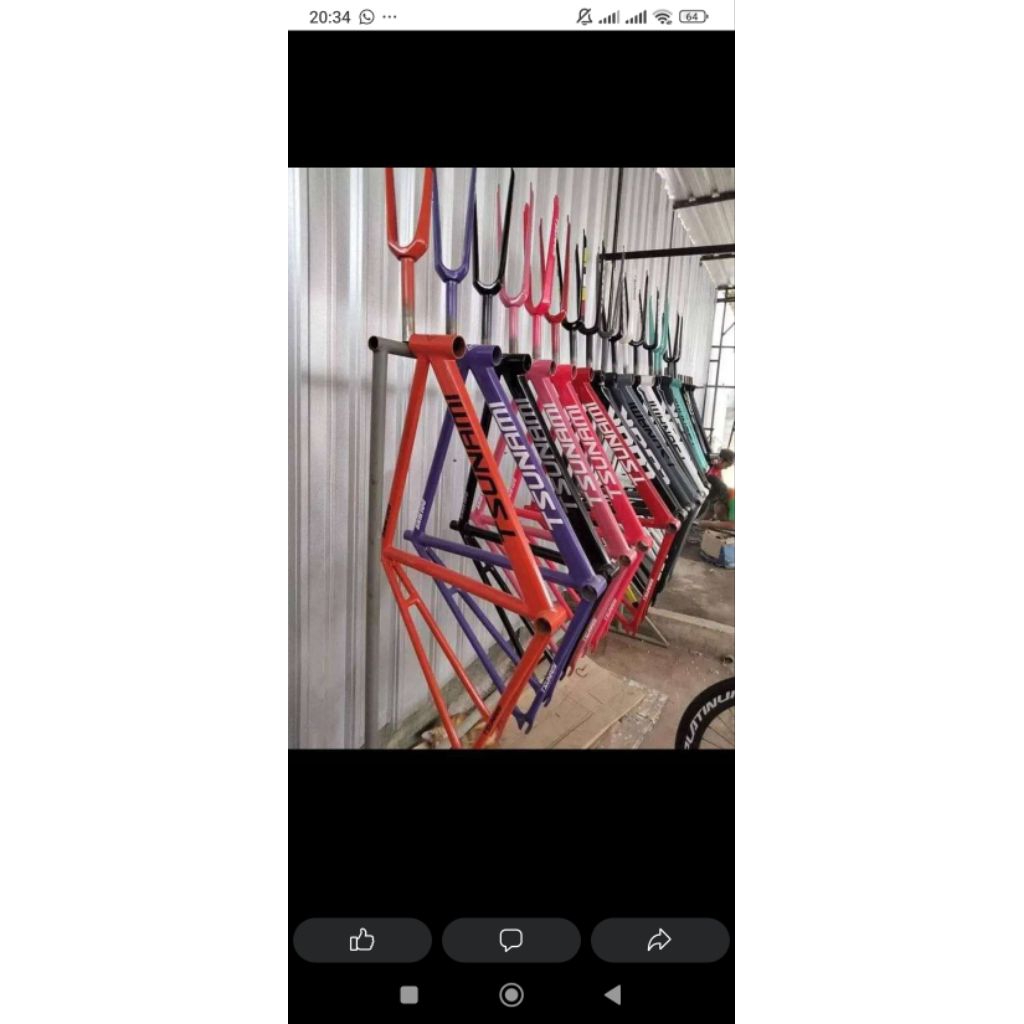 frame fixie Tsunami Bisa request warna
