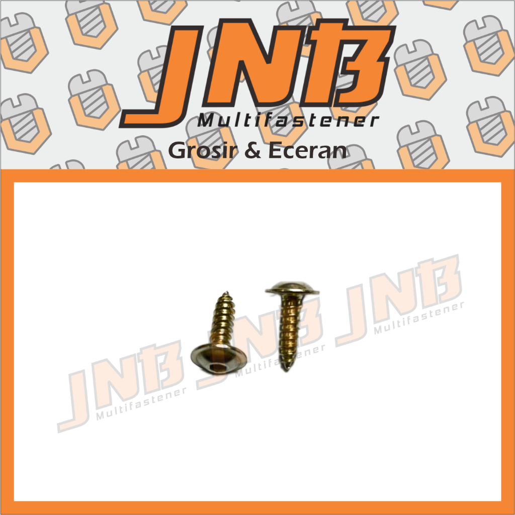 Skrup Button Head Flange 5 x 16 Anti Karat Stainless Steel 304 Cover Body Mio Jupiter Mio Smile Mio 