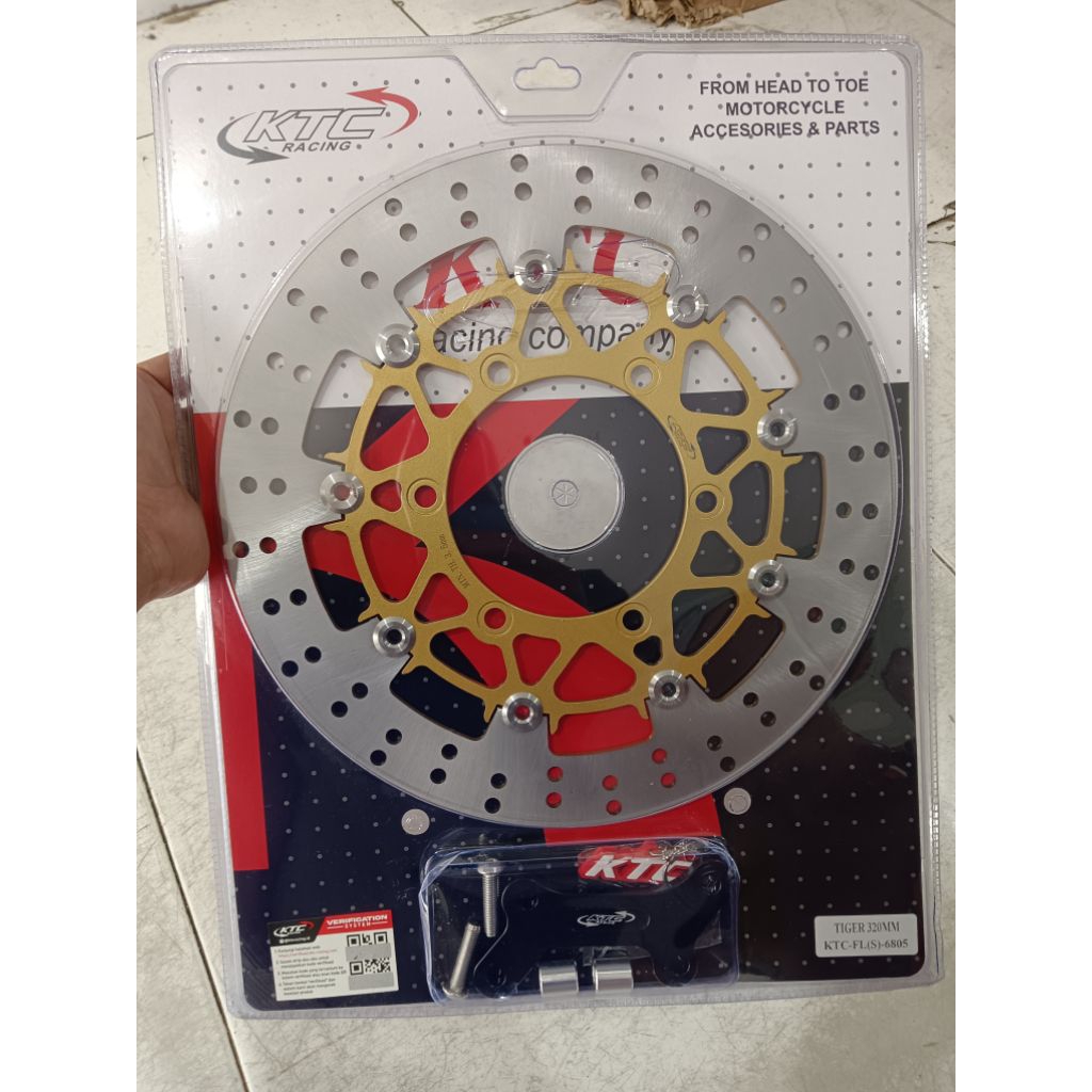 Disc Piringan Cakram Depan KTC TIGER OLD CB150R OLD VERZA MEGA PRO UKURAN DISC 320MM ORIGINAL KTC 10