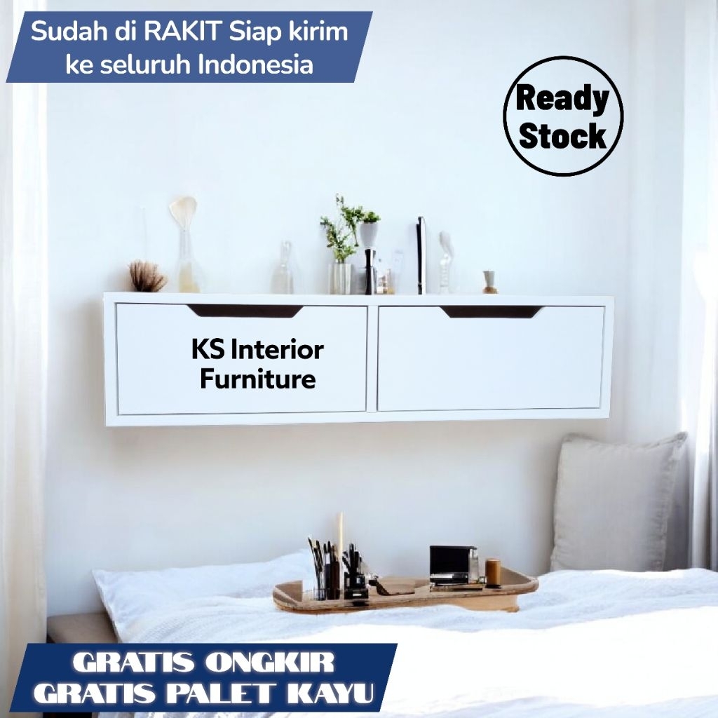 Meja Rias Gantung 08 Meja Rias Melayang Meja Rias tempel Tembok Mondern Minimalis Furniture Interior
