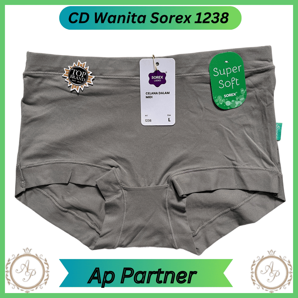 Celana Dalam Wanita Dewasa Sorex 1238 Super Soft Karet Lebar Cd Wanita Polos Bahan Lembut Super Soft