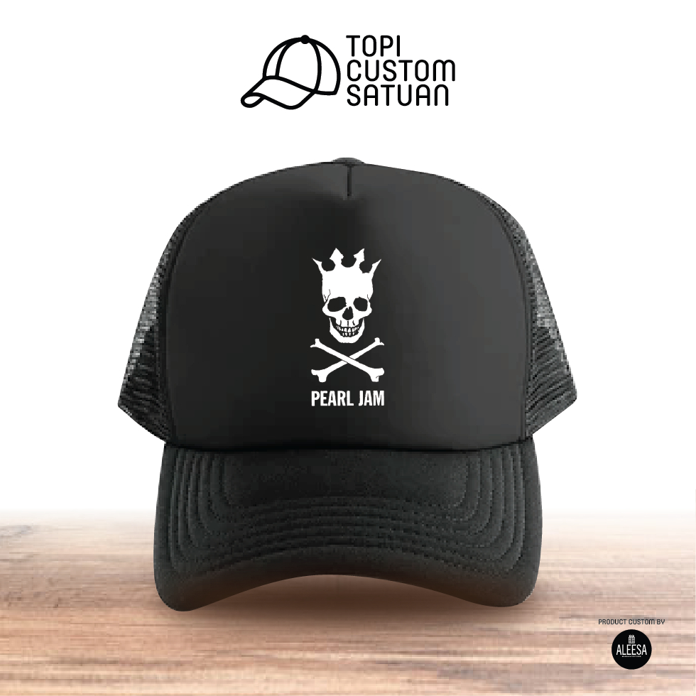 Topi custom satuan untuk remaja dan dewasa /topi band/pearl jam