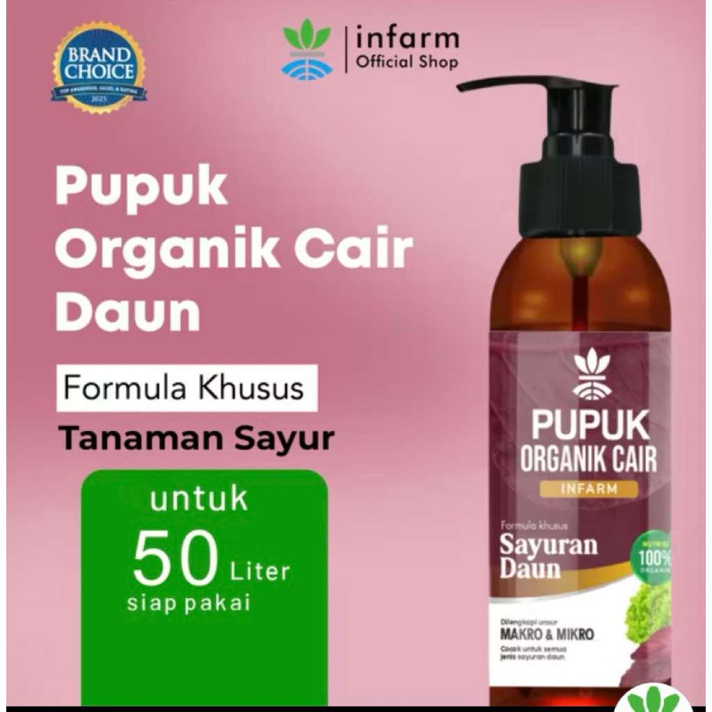 INFARM - POC Pupuk Organik Cair Tanaman Sayur Daun 100mL Pupuk Tanaman Sayuran Pupuk Organik Daun