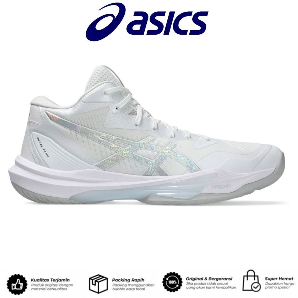 Sepatu Voli Sky Elite FF MT 3 White Pure Silver Original