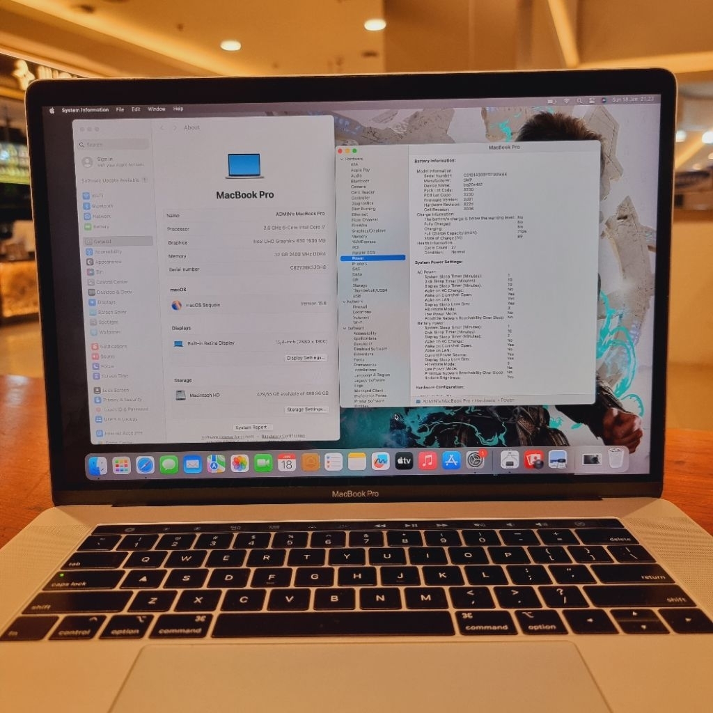 MACBOOK PRO 15-inch 2018 intel Core i7 RAM 32 GB - Dual VGA