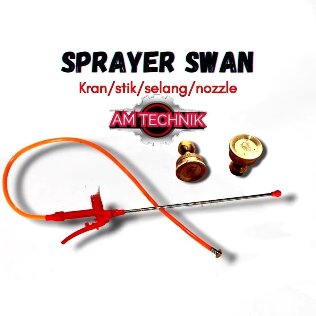 Sprayer Swan Elektrik Manual Kran Selang Stik Swan Nozzle L.4 Swan Lurus/Bengkok Kuningan