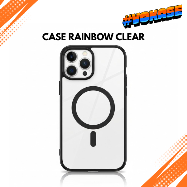 Rainbow Clear MagSafe Hard Casing Case For IPhone 11 12 13 14 15 16 PRO MAX PLUS
