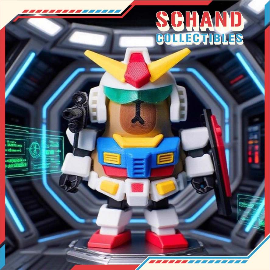 Action Figure Robot Gundam Capybara Magnet | Mainan Koleksi | Pajangan Meja | Hadiah / Kado