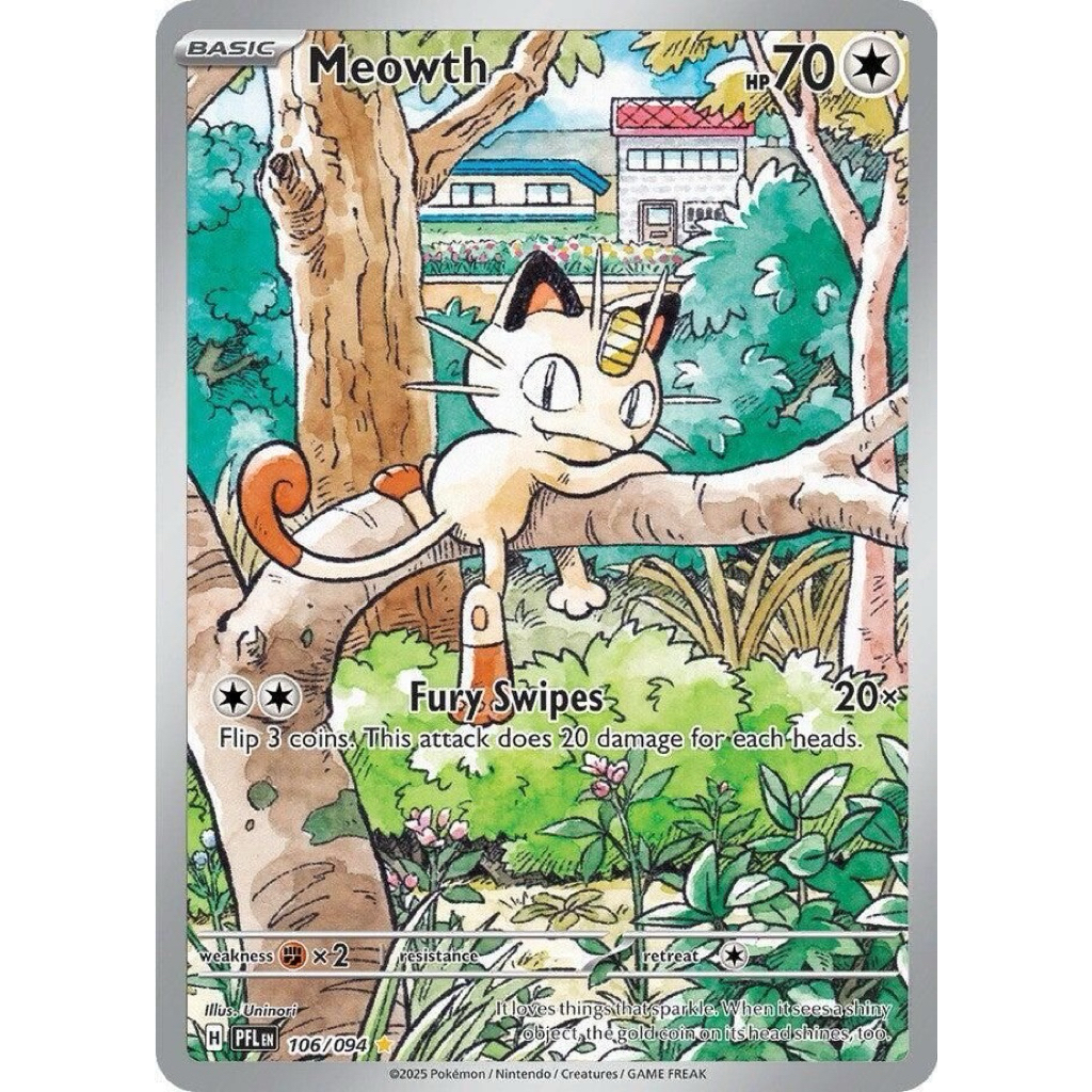Pokemon Card Meowth 106/094 AR (Eng) Original