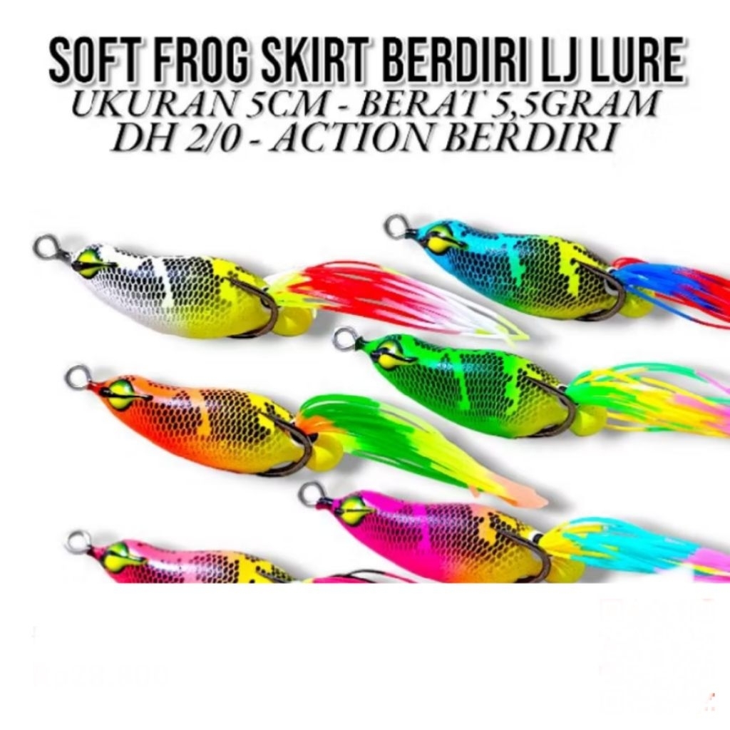 SOFT FROG SKIRT BERDIRI LJ LURE UKURAN 5CM ACTION BERDIRI UMPAN CESTING