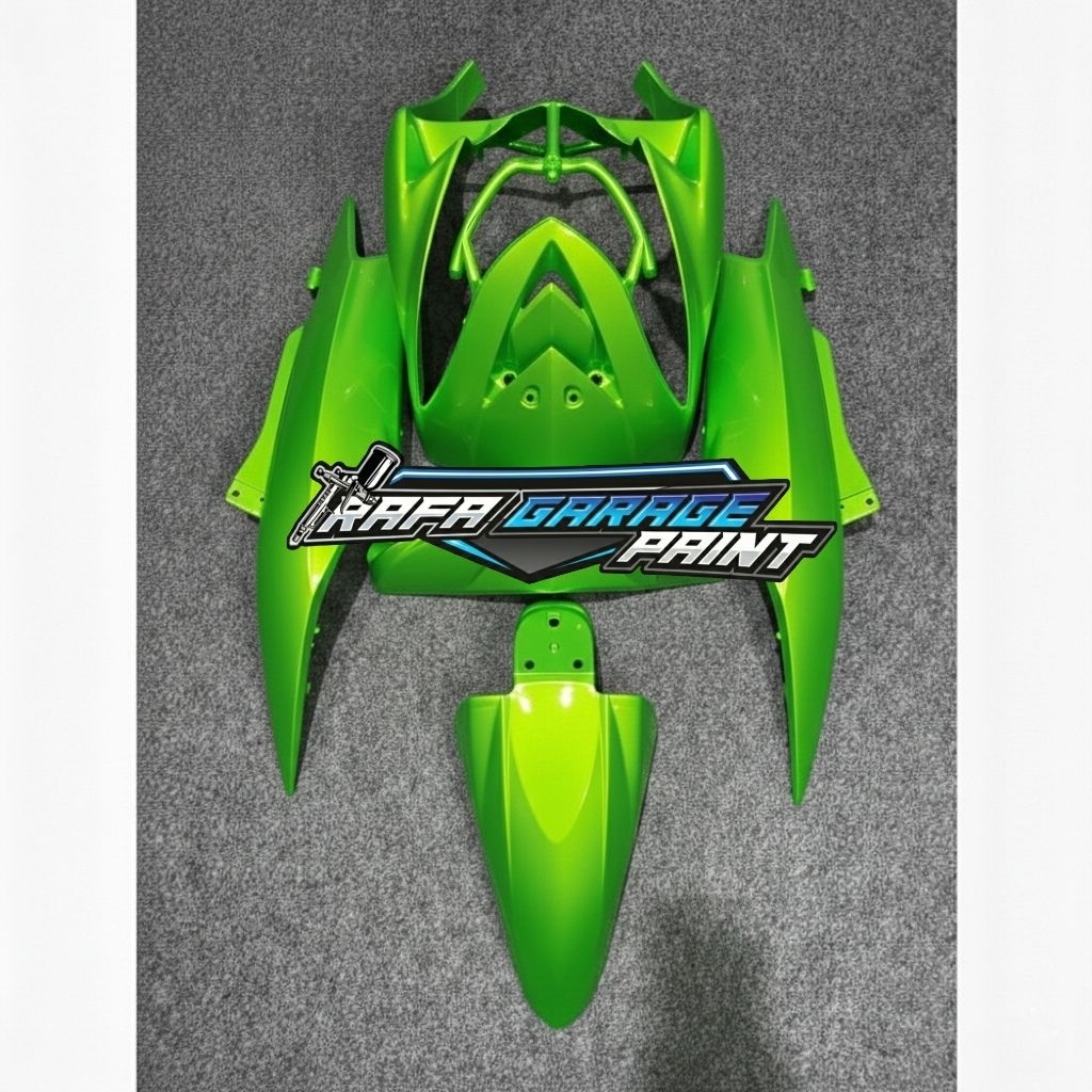 Cover Full Body Halus Yamaha Mio Soul Karbu Hijau lembayung gold