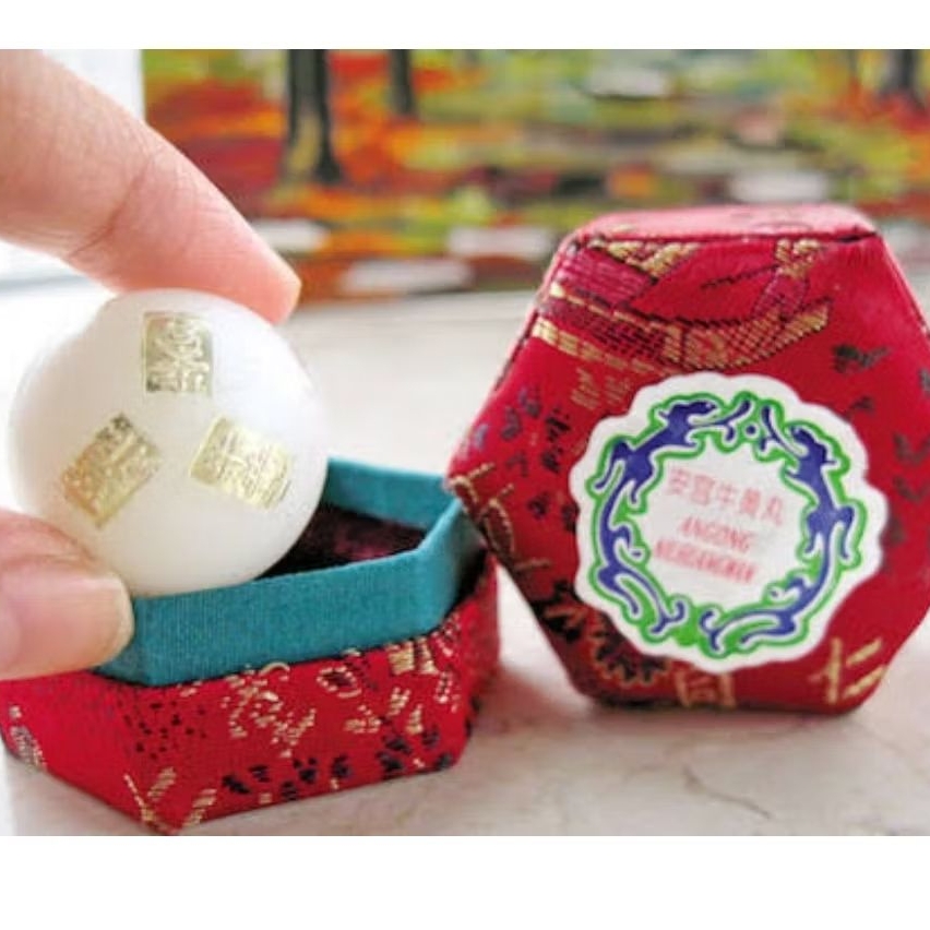 Angong Niuhuang Wan Original Angkung asli 100% Obat Stroke Saraf herbal