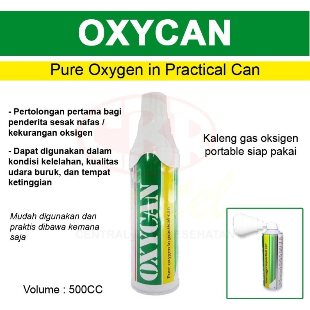 Pure Oxycan In Practical Can 500cc - Oxygen Portable