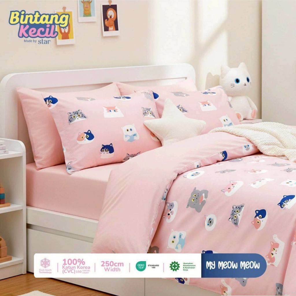 SPREI MOTIF KUCING SPREI MOTIF ANAK KATUN LOKAL