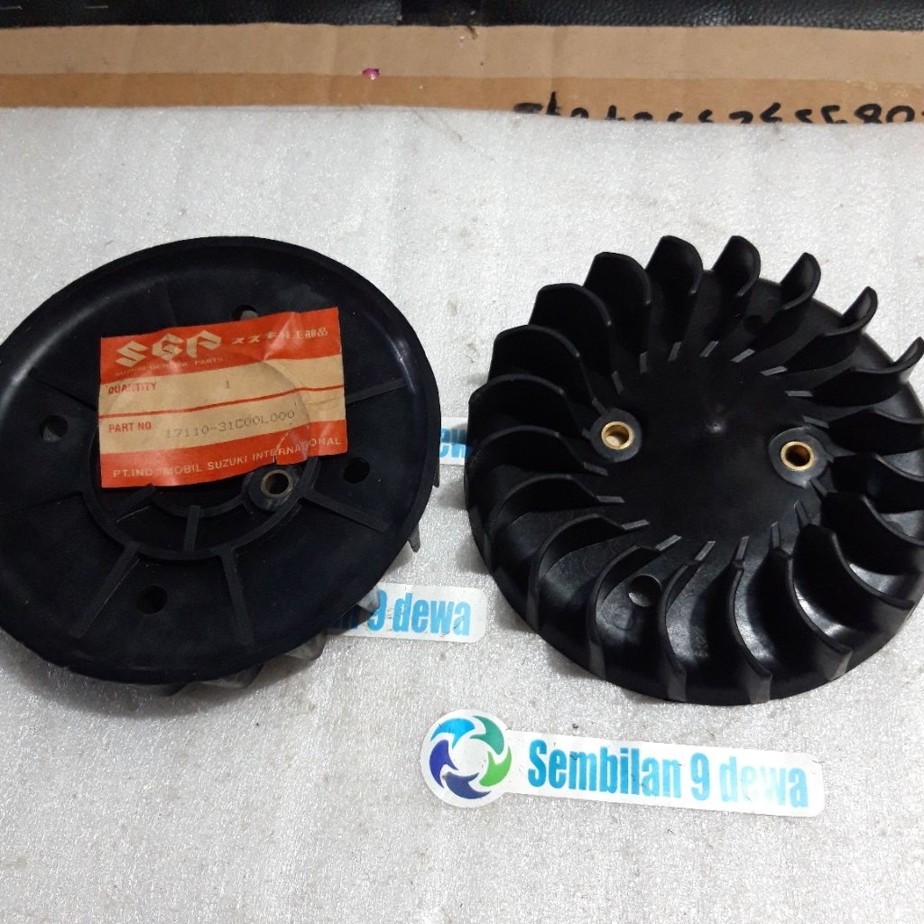 kipas mesin satria 2 tak hiu lumba ori import NOS lubang baut besi kuningan