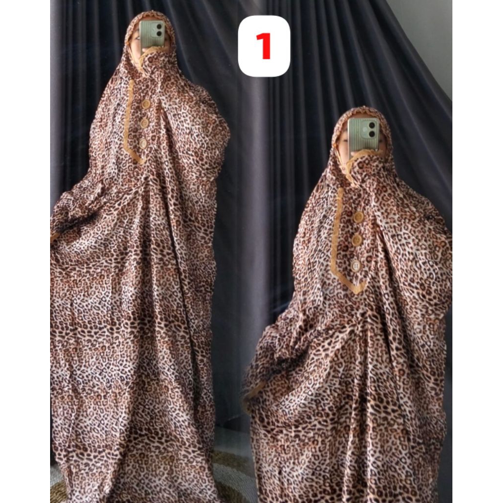 Mukena Rayon - Mukena terusan lajuran - Rayon Renda