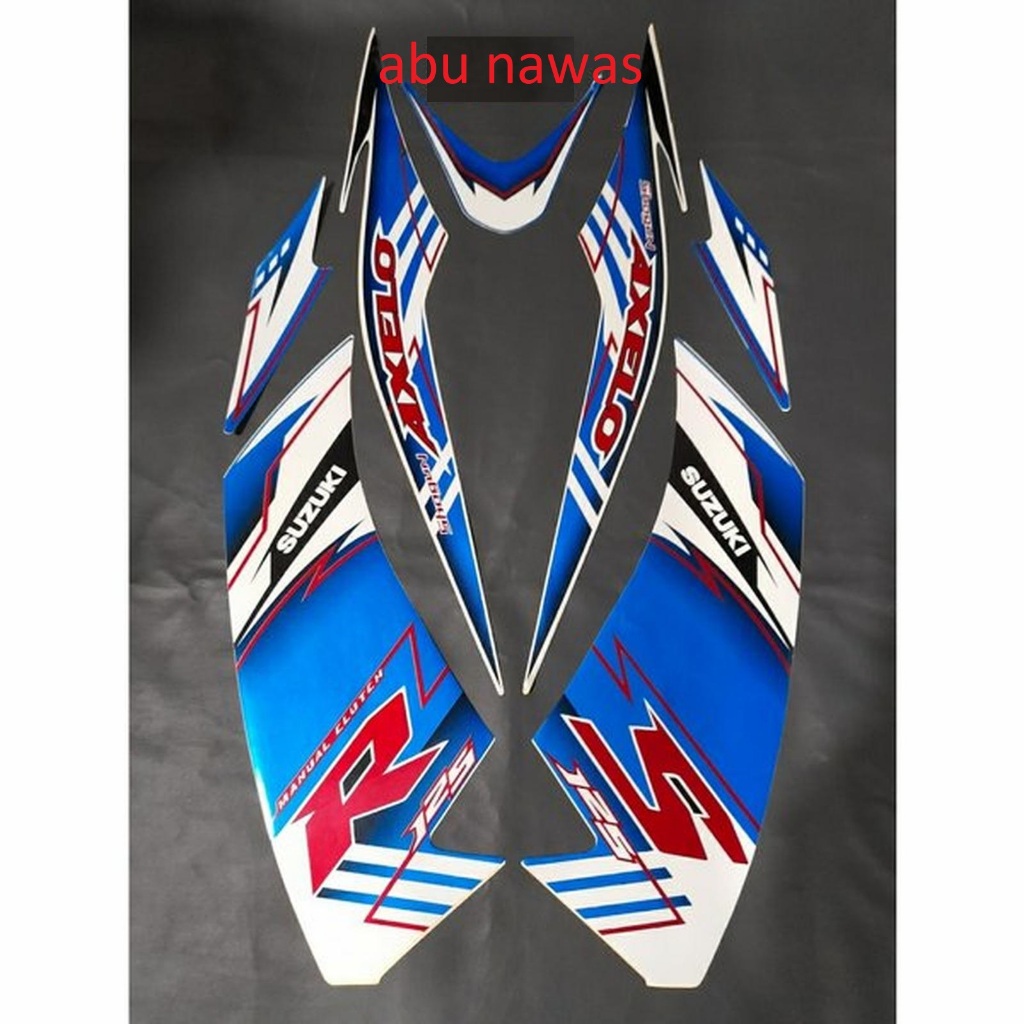 stiker striping motor suzuki axelo shogun axelo 125 SR BIRU