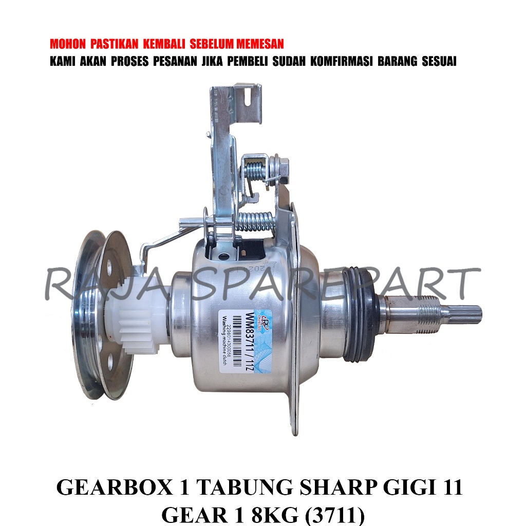 G1TS8 GEARBOX MESIN CUCI / GIRBOX / GEARBOX 1 TABUNG SHARP GIGI 11 G1 8KG (3711)