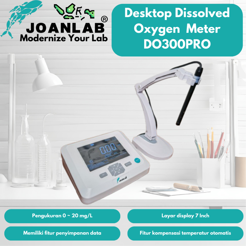 JOANLAB Dissolved Oxygen Meter Oksigen Terlarut DO300PRO