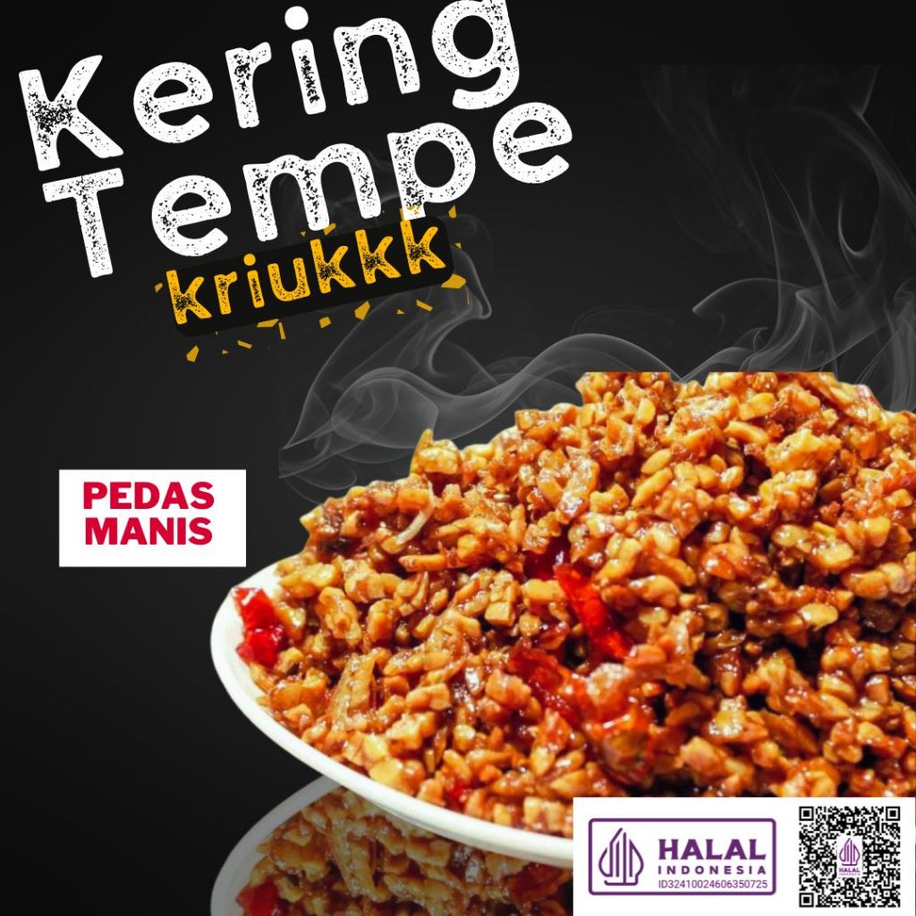 200gr Kering Tempe/ Tempe Orek/ Tempe Pedas Manis/ Orek Tempe/ Orek Pedas Manis/ Kering Tempe Renyah