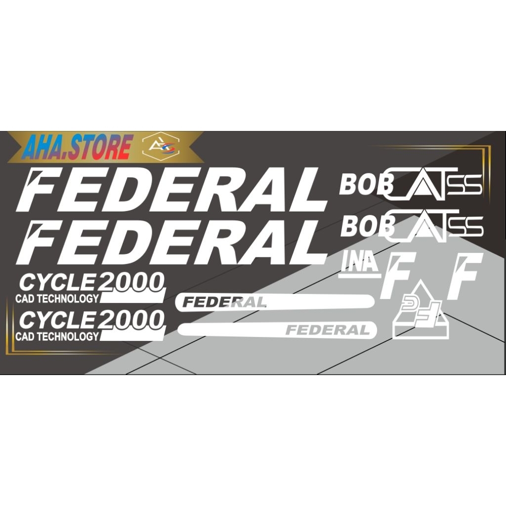 STICKER SEPEDA FEDERAL BOB CAT CUTTING