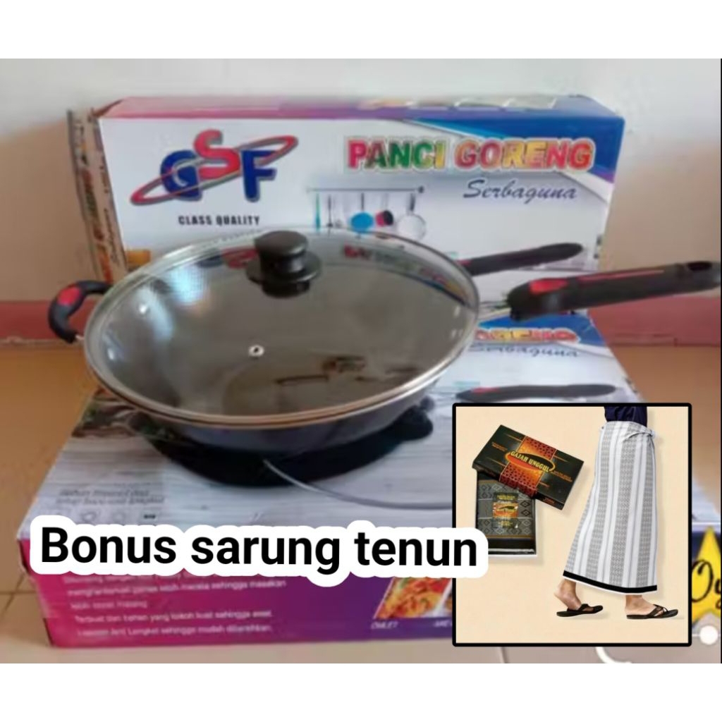 Panci Teflon Kuali Wajan Penggorengan Serbaguna 32cm GSF G1032K
