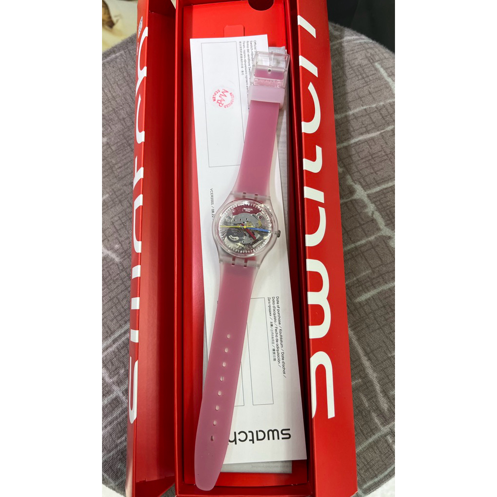 Swatch GE292 Clearly Res Striped - Jam Tangan Swatch Original