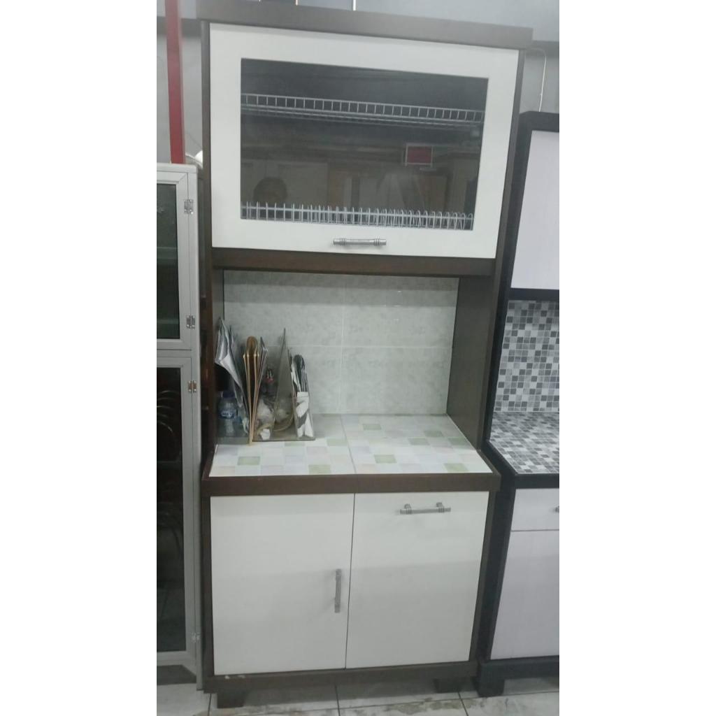 Lemari sayur / Rak Dapur / Lemari dapur / Rak piring Kayu 2 Pintu Blockboard Teakblok Plywood Duco T